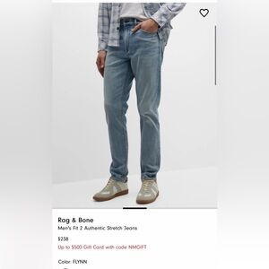 Rag & Bone
Men's Fit 2 Authentic Stretch Jeans